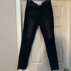 Vervet Black Distressed Jeans